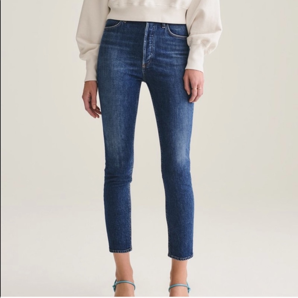 Agolde Nico dark wash jeans